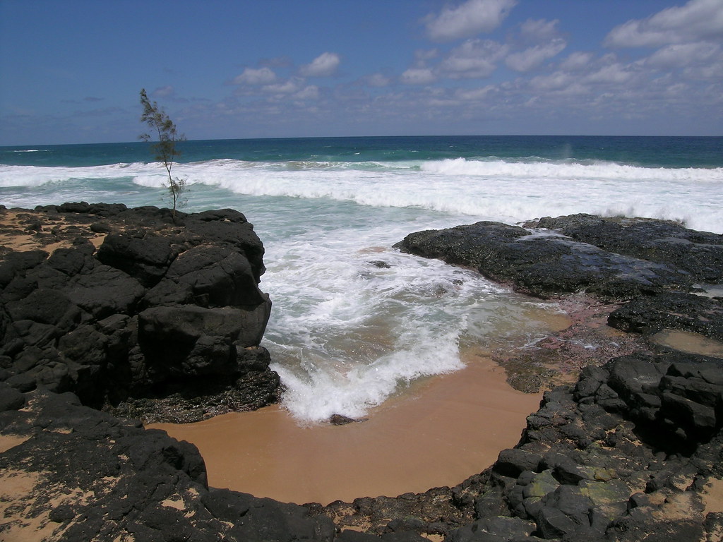Rock formations at Secret Beach