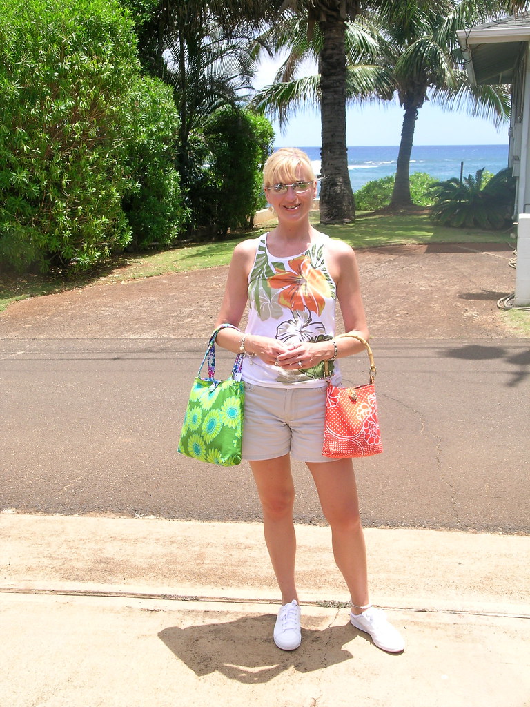 Suzanne with Handbag purchases
