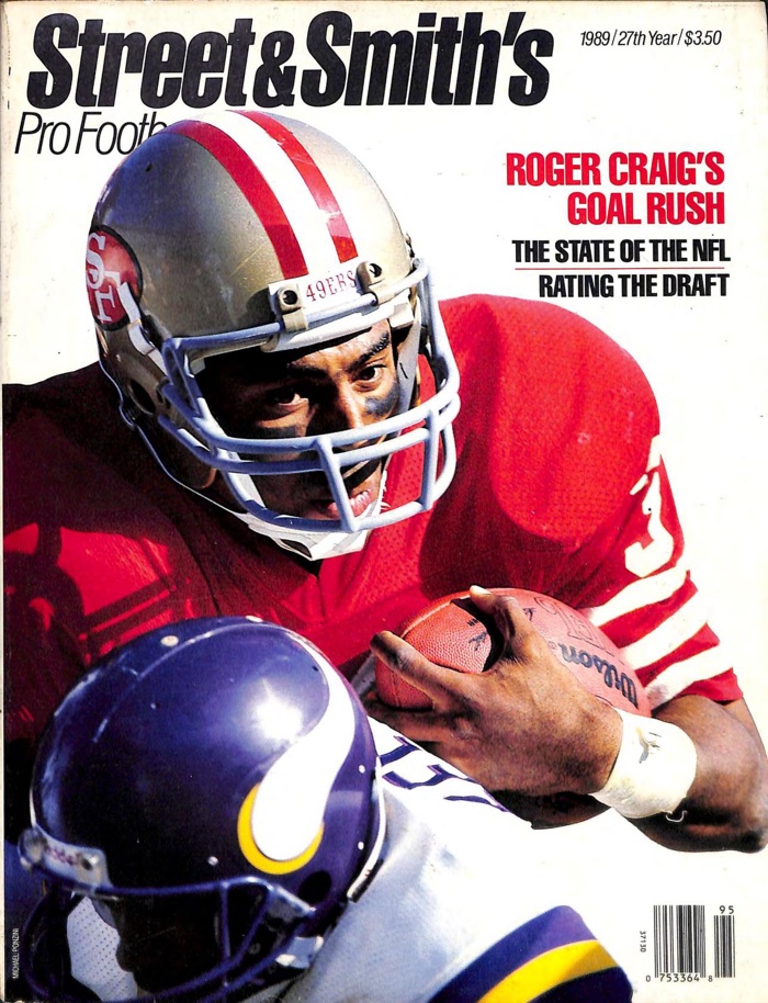Cover of Street & Smith's Pro Football 1989, with Roger Craig of the 49ers carrying the ball